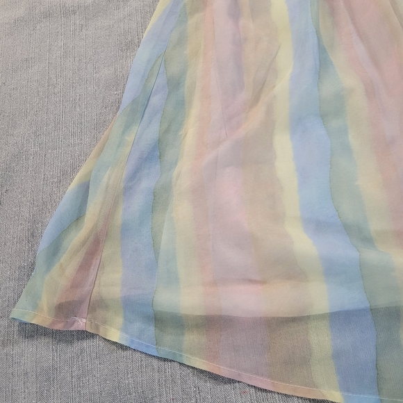 Andree By Unit Small Womens Dress Pastel Rainbow Flutter Sleeve Flowy EUC - Picture 3 of 13